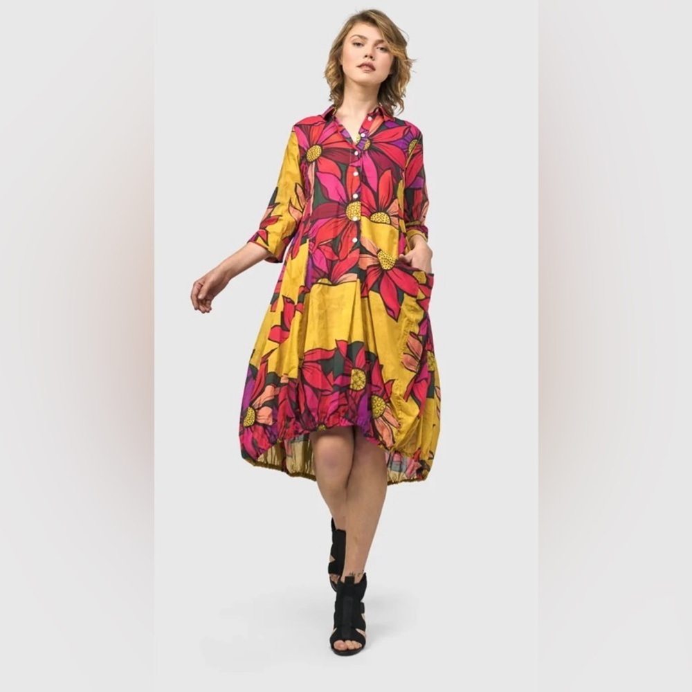 NWT ALEMBIKA DANDELION WONDERFUL DRESS, BOUQUET